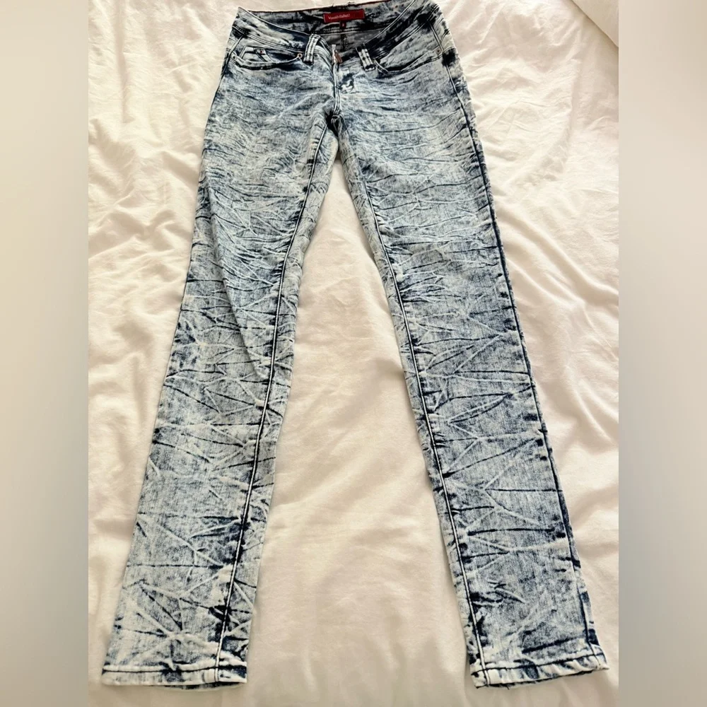 YMI Acid Wash Denim Jeans Sz 5 - Picture 1 of 3